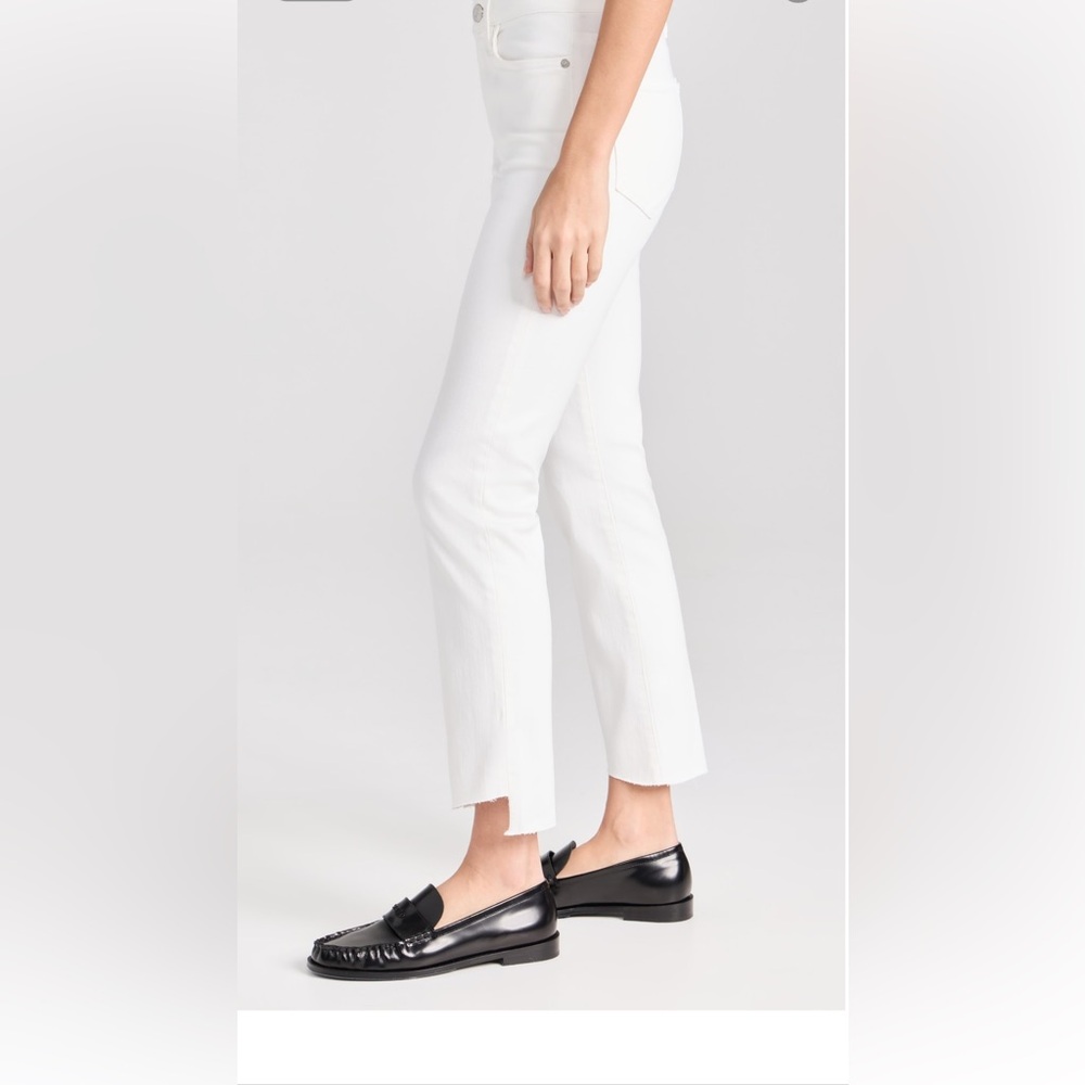 Frame Le High Straight Cropped Frayed- naturel- size 28